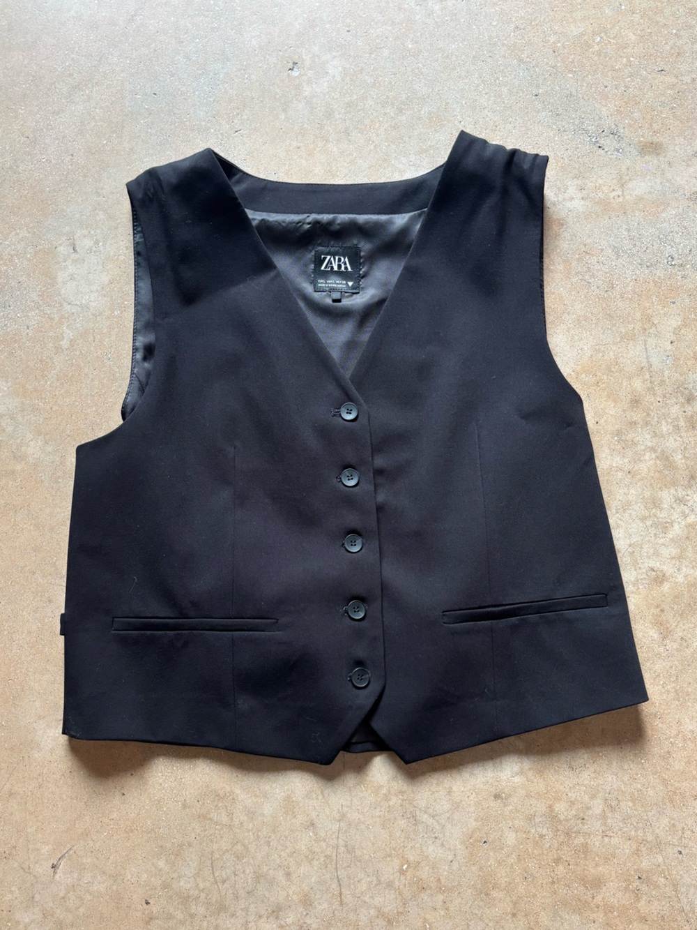 Zara Women’s Black Buckle Vest
